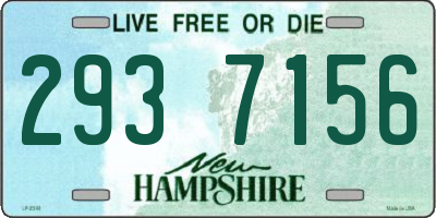 NH license plate 2937156