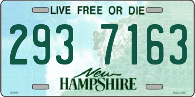 NH license plate 2937163