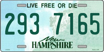 NH license plate 2937165