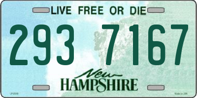 NH license plate 2937167