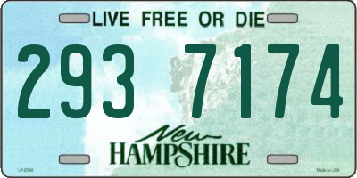 NH license plate 2937174