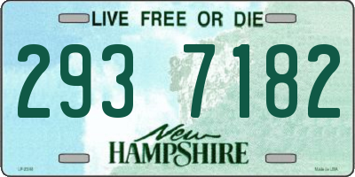NH license plate 2937182