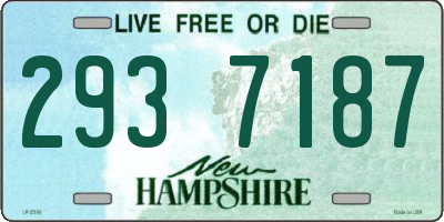 NH license plate 2937187