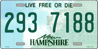 NH license plate 2937188