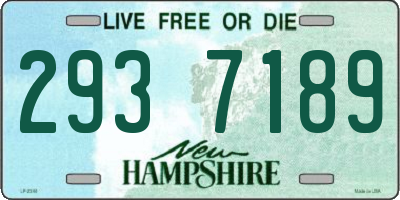 NH license plate 2937189