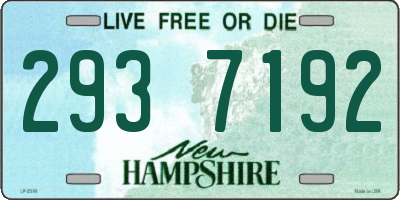 NH license plate 2937192