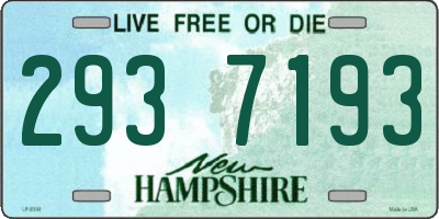 NH license plate 2937193