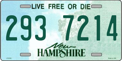 NH license plate 2937214