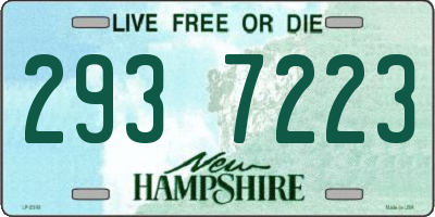 NH license plate 2937223