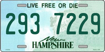 NH license plate 2937229