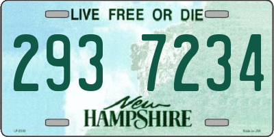 NH license plate 2937234