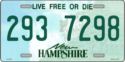 NH license plate 2937298