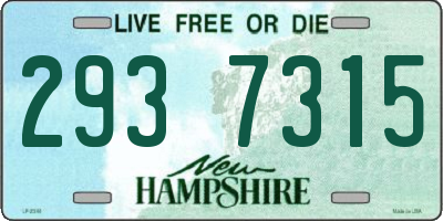 NH license plate 2937315