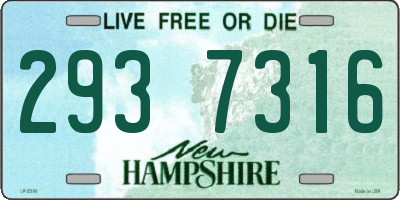 NH license plate 2937316