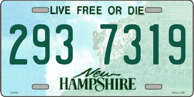 NH license plate 2937319