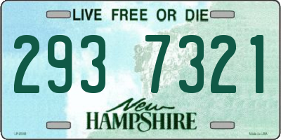 NH license plate 2937321
