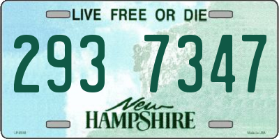 NH license plate 2937347
