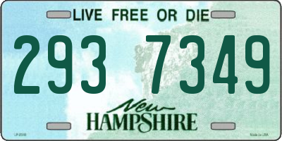 NH license plate 2937349