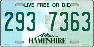 NH license plate 2937363