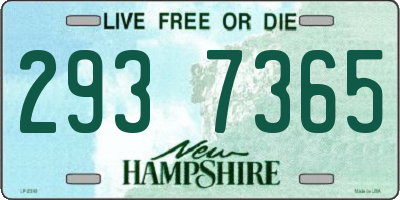 NH license plate 2937365