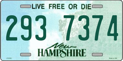 NH license plate 2937374