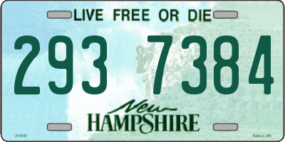 NH license plate 2937384