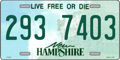 NH license plate 2937403