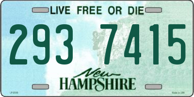 NH license plate 2937415