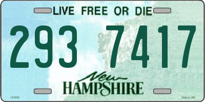 NH license plate 2937417