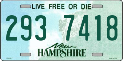 NH license plate 2937418
