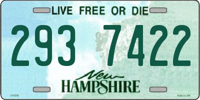 NH license plate 2937422