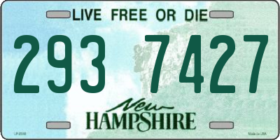 NH license plate 2937427