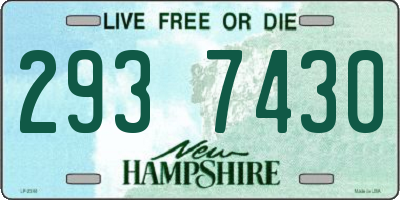 NH license plate 2937430