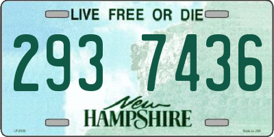 NH license plate 2937436