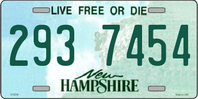 NH license plate 2937454