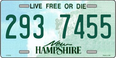 NH license plate 2937455