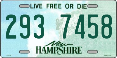 NH license plate 2937458