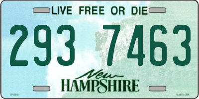 NH license plate 2937463