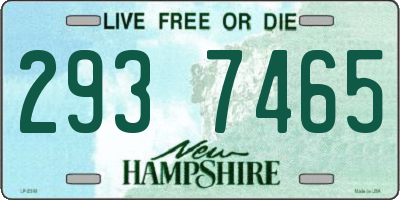 NH license plate 2937465