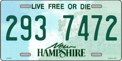 NH license plate 2937472