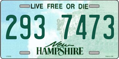 NH license plate 2937473