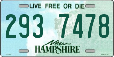 NH license plate 2937478