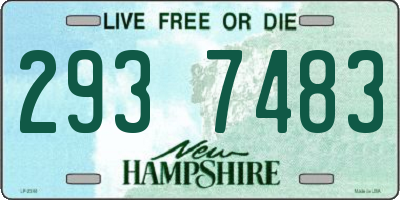 NH license plate 2937483