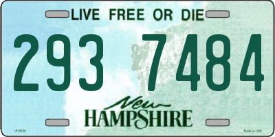 NH license plate 2937484