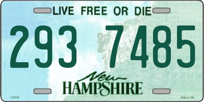 NH license plate 2937485