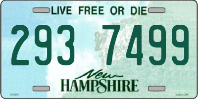 NH license plate 2937499
