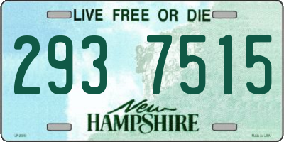 NH license plate 2937515