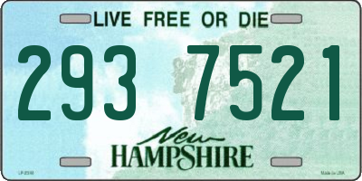NH license plate 2937521