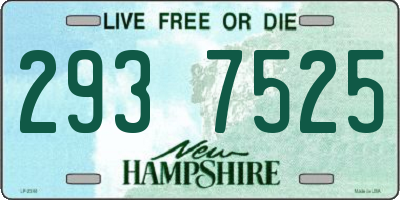 NH license plate 2937525