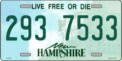 NH license plate 2937533